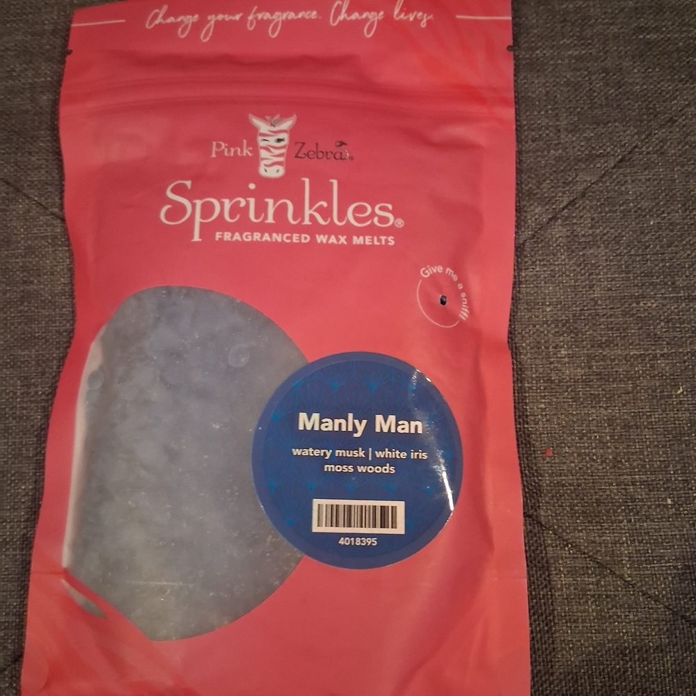 Pink Zebra Manly Man Wax Melts - Pink and Blue